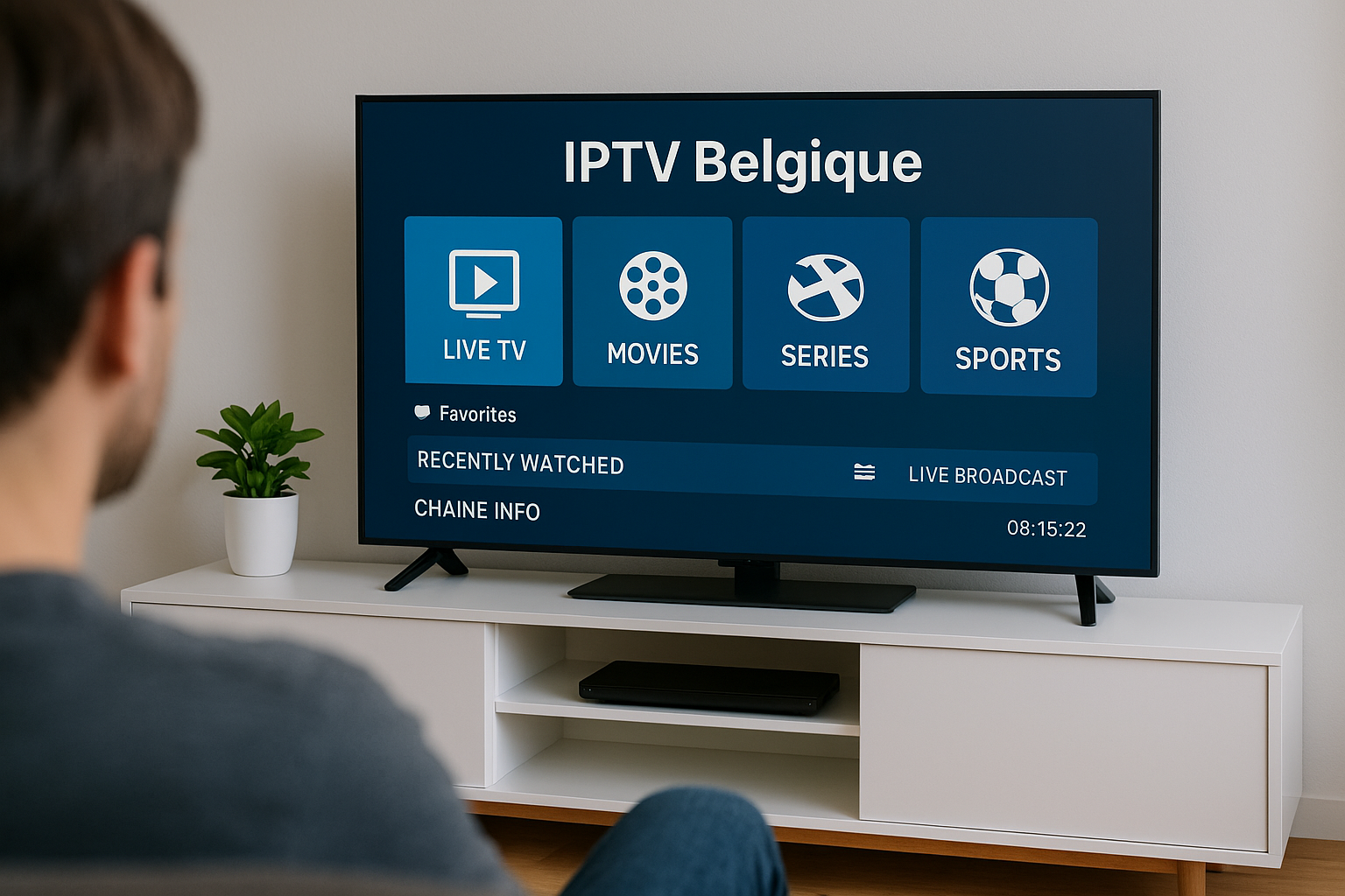 Écran Smart TV avec interface IPTV